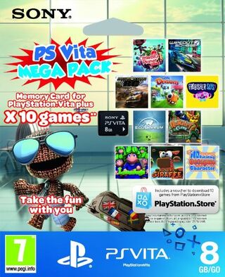 Sony PS Vita 10 game Mega Pack (8GB Memory Card)