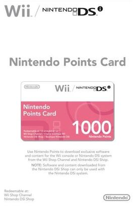 1000 Nintendo Points for Wii/DSi