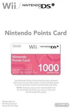 1000 Nintendo Points for Wii/DSi