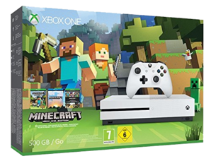 Xbox One S Console White Minecraft Bundle (500GB)