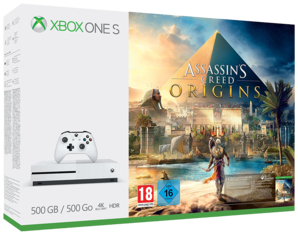 Xbox One S Console White with Assassins Creed Origins 500GB