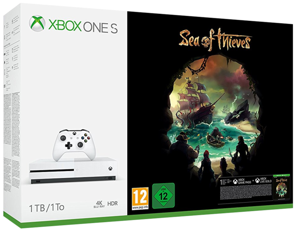Xbox One S Console White with Sea of Thieves 1TB