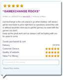 "GAMEXCHANGE ROCKS" starts Leewip20's review of GameXchange.co.uk!