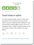 "Good trade-in option" starts Jon Schofield's review of GameXchange.co.uk!